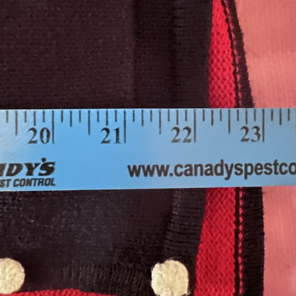 Vintage Studio Joy Christmas Cardigan Sweater With Santa & Snowman Red Size PL - Picture 6 of 6